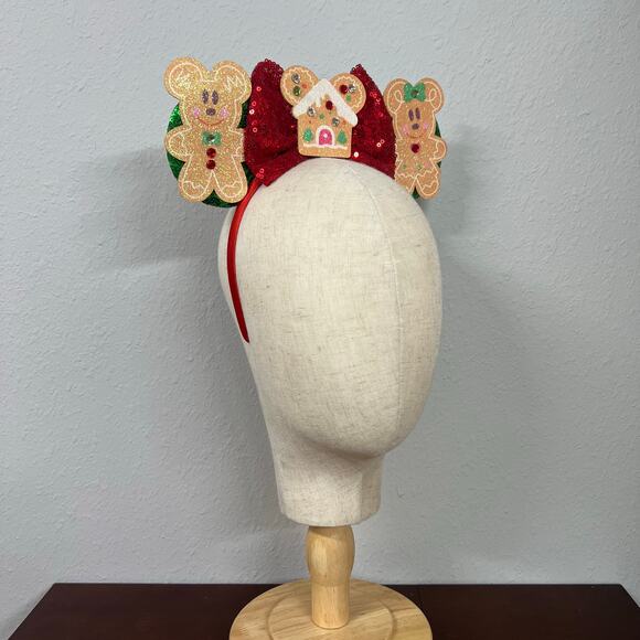 Gingerbread Dreams Minnie Ears | Disney-Inspired Christmas Mouse Ears Headband - Picture 3 of 5